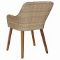 Preview: Gartenstühle mit Kissen 2 Stück Beige Poly Rattan