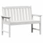 Preview: Gartenbank Weiß 120 cm HDPE