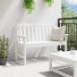 Preview: Gartenbank Weiß 120 cm HDPE