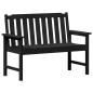 Preview: Gartenbank Schwarz 120 cm HDPE