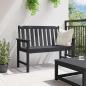 Preview: Gartenbank Schwarz 120 cm HDPE