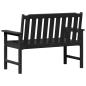 Preview: Gartenbank Schwarz 120 cm HDPE