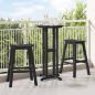 Preview: ARDEBO.de - Barhocker 2er Set Schwarz HDPE