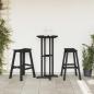 Preview: Barhocker 2er Set Schwarz HDPE