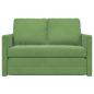 Preview: Zweisitzer Hellgrün Stoff, Holz 2-Sitzer Rechteckig Modern