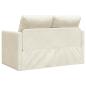 Preview: Schlafsofa Creme 204 x 122 x 60 cm Samt
