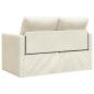 Preview: Loveseat 2-Sitzer Creme Stoff, Holz 2-Sitzer Platz für mehrere