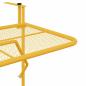 Preview: Faltbarer Hängender Balkontisch in Senfgelb - 60x40 cm, Stahl