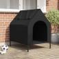 Preview: ARDEBO.de - Hundehütte aus schwarzem Oxford-Gewebe und Stahl