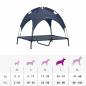 Preview: erhöhtes Hundebett mit abnehmbarem Dach Marineblau L Stahl
