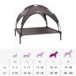 Preview: Erhöhtes Hunde-Bett mit abnehmbarem Dach Braun L Stahl