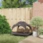 Preview: erhöhtes Hundebett mit abnehmbarem Dach Braun XL Stahl