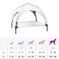 Preview: Hochgestelltes Hundebett mit abnehmbarem Dach Silbergrau XL Stahl
