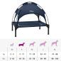 Preview: Erhöhtes Hundebett mit abnehmbarem Dach Marineblau Stahl