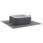 Preview: Quadratische Poolabdeckung Hellgrau Polyester 274 x 274 cm
