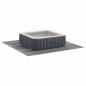 Preview: Quadratische Poolabdeckung Hellgrau Polyethylen 396 x 396 cm