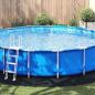 Preview: ARDEBO.de - Runde Poolabdeckung Schwarz Kunststoff Ø 610 cm Wasserdicht