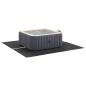 Preview: Quadratische Poolabdeckung Schwarz Polyester 274 x 274 cm