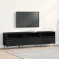 Preview: ARDEBO.de - TV-Schrank Schwarz 150x30x44,5 cm Holzwerkstoff