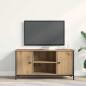 Preview: TV-Schrank Artisan Eiche 100x40x50 cm Holzwerkstoff und Stahl