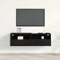 Preview: TV-Wandschrank Schwarz Eiche 100x30x30 cm Holzwerkstoff