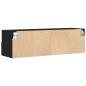 Preview: TV-Wandschrank Schwarz Eiche 100x30x30 cm Holzwerkstoff
