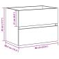 Preview: Waschbeckenunterschrank Schwarz Eiche 60x38,5x45 cm Holzwerkstoff