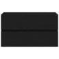 Preview: Waschbeckenunterschrank schwarzes Eichenholz 80x38,5x45 cm Holzwerkstoff