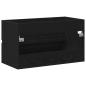 Preview: Waschbeckenunterschrank schwarzes Eichenholz 80x38,5x45 cm Holzwerkstoff