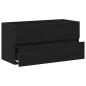 Preview: ARDEBO.de - Waschbecken Schrank Schwarze Eiche 90x38,5x45 cm Holzwerkstoff