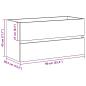 Preview: Waschbecken Schrank Schwarze Eiche 90x38,5x45 cm Holzwerkstoff