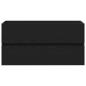 Preview: Waschbecken Schrank Schwarze Eiche 90x38,5x45 cm Holzwerkstoff
