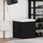 Preview: ARDEBO.de - Box Drawer Schwarz Eiche 40,5x40x40 cm Holzwerkstoff