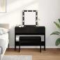 Preview: ARDEBO.de - Dressing Stool Schwarze Eiche 70x35x45 cm MDF