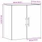 Preview: Wandschrank Schwarz Eiche 60x31x60 cm Holzwerkstoff