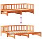 Preview: Tagesbett Ausziehbar ohne Matratze Wachsbraun 2x(90x190) cm