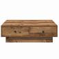 Preview: Couchtisch Altes Holz Recyceltes Holz 90 x 90 x 28 cm