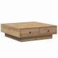 Preview: Couchtisch Eiche Furnier, MDF 90 x 90 x 28 cm Aufbewahrung