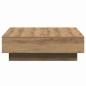 Preview: Couchtisch Eiche Furnier, MDF 90 x 90 x 28 cm Aufbewahrung