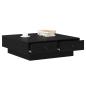 Preview: Couchtisch Schwarz Eiche Holzwerkstoff 90 x 90 x 28 cm Couchtisch