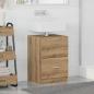 Preview: Waschbeckenschrank Eiche 40x37x59 cm Holzwerkstoff