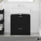 Preview: ARDEBO.de - Waschbeckenunterschrank Schwarz Eiche 59x37x59 cm Ingenieurholz
