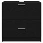 Preview: Waschbeckenunterschrank Schwarz Eiche 59x37x59 cm Ingenieurholz