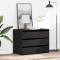 Preview: ARDEBO.de - Eckkommode Schwarz Eiche 80x41x58 cm Holzwerkstoff