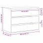 Preview: Eckkommode Schwarz Eiche 80x41x58 cm Holzwerkstoff
