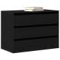 Preview: Eckkommode Schwarz Eiche 80x41x58 cm Holzwerkstoff