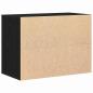 Preview: Eckkommode Schwarz Eiche 80x41x58 cm Holzwerkstoff