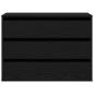 Preview: Eckkommode Schwarz Eiche 80x41x58 cm Holzwerkstoff