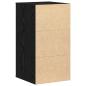 Preview: Eck-Kommode Schwarz Eiche 40x41x76 cm Holzwerkstoff
