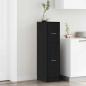 Preview: ARDEBO.de - Apotheker Schrank Schwarz Eiche 30x41x118 cm Holzwerkstoff
